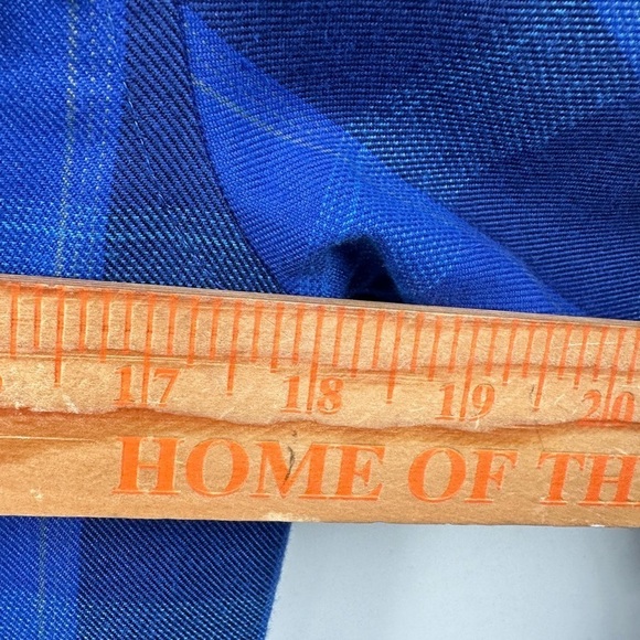 DIXXON Dawson blue gorpcore polyester unisex workwear oversized flannel XS - Picture 8 of 12